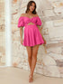 'Zaira' Cutout Twisted Off-Shoulder Short Sleeve Mini Dress - Celes Fashion